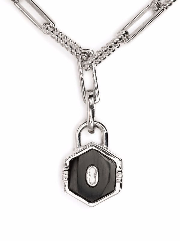 Missoma Hex Padlock Chain Necklace - Silver