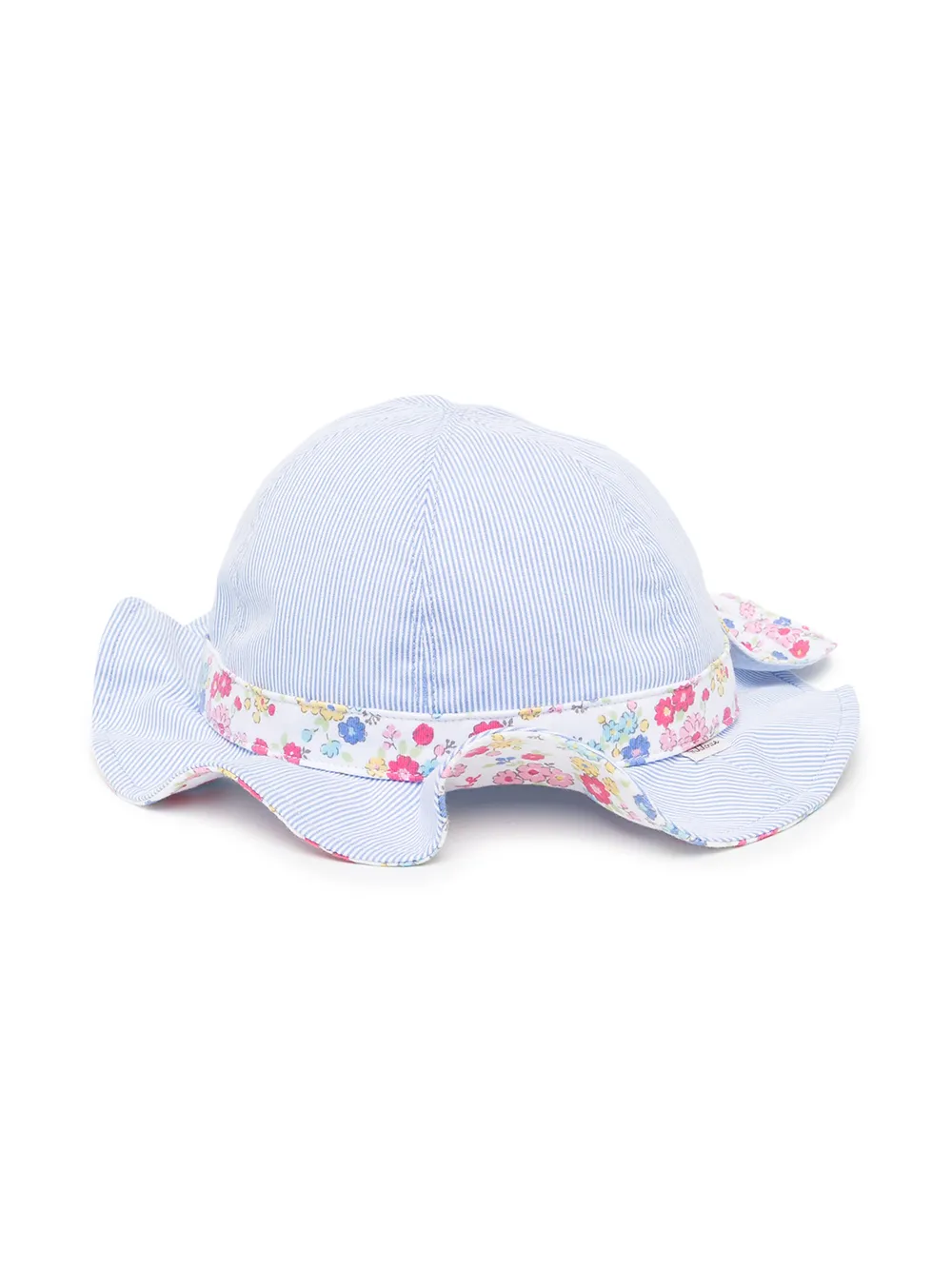 

Miki House sombrero de verano con moño floral - Azul