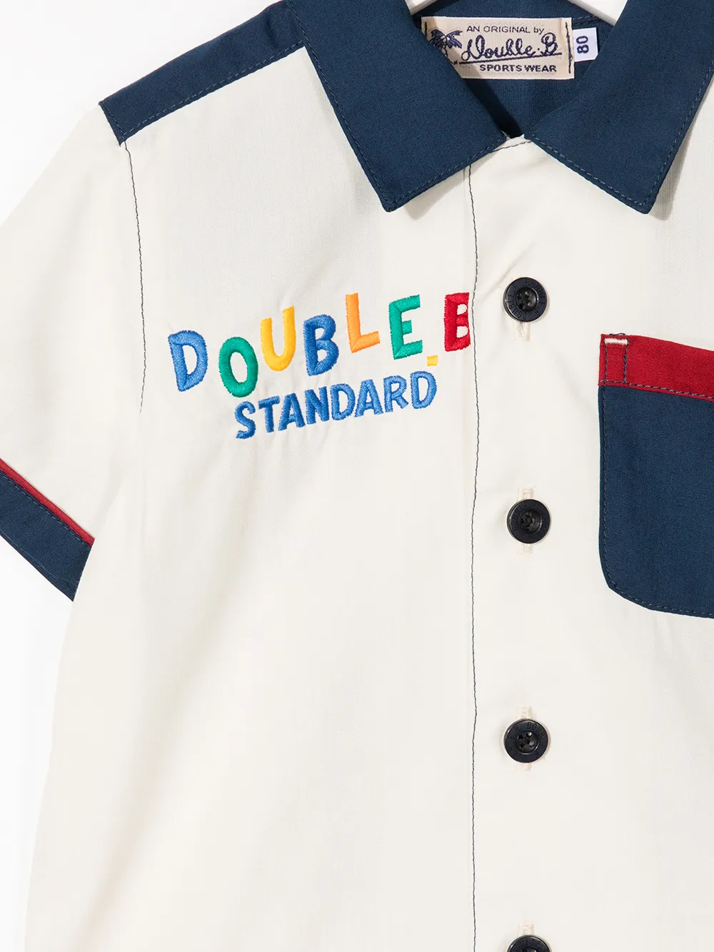 Miki House embroidered-slogan short-sleeve shirt | Boys Tops | Image 3
