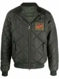 Barbour International logo-patch zip-up quilted jacket - Green