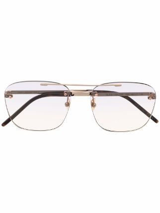 Saint Laurent Eyewear Square Tinted Sunglasses - Farfetch