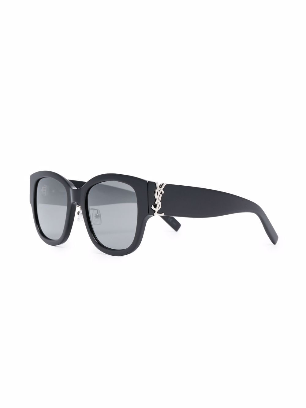 фото Saint laurent eyewear солнцезащитные очки в массивной оправе с логотипом