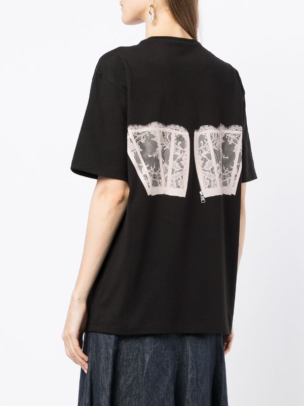 Alexander mcqueen discount lace corset t-shirt