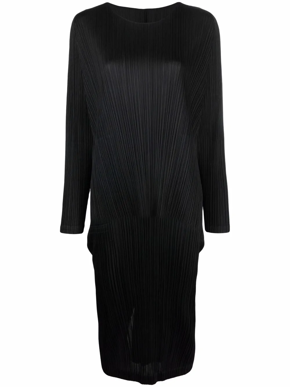 

Pleats Please Issey Miyake plissé shift midi dress - Black