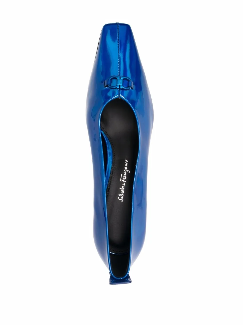 F-heel leather pumps