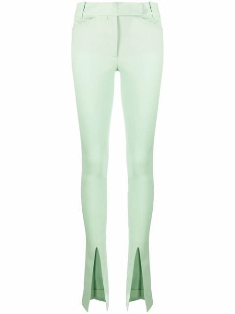 The Attico slit-detail flared trousers