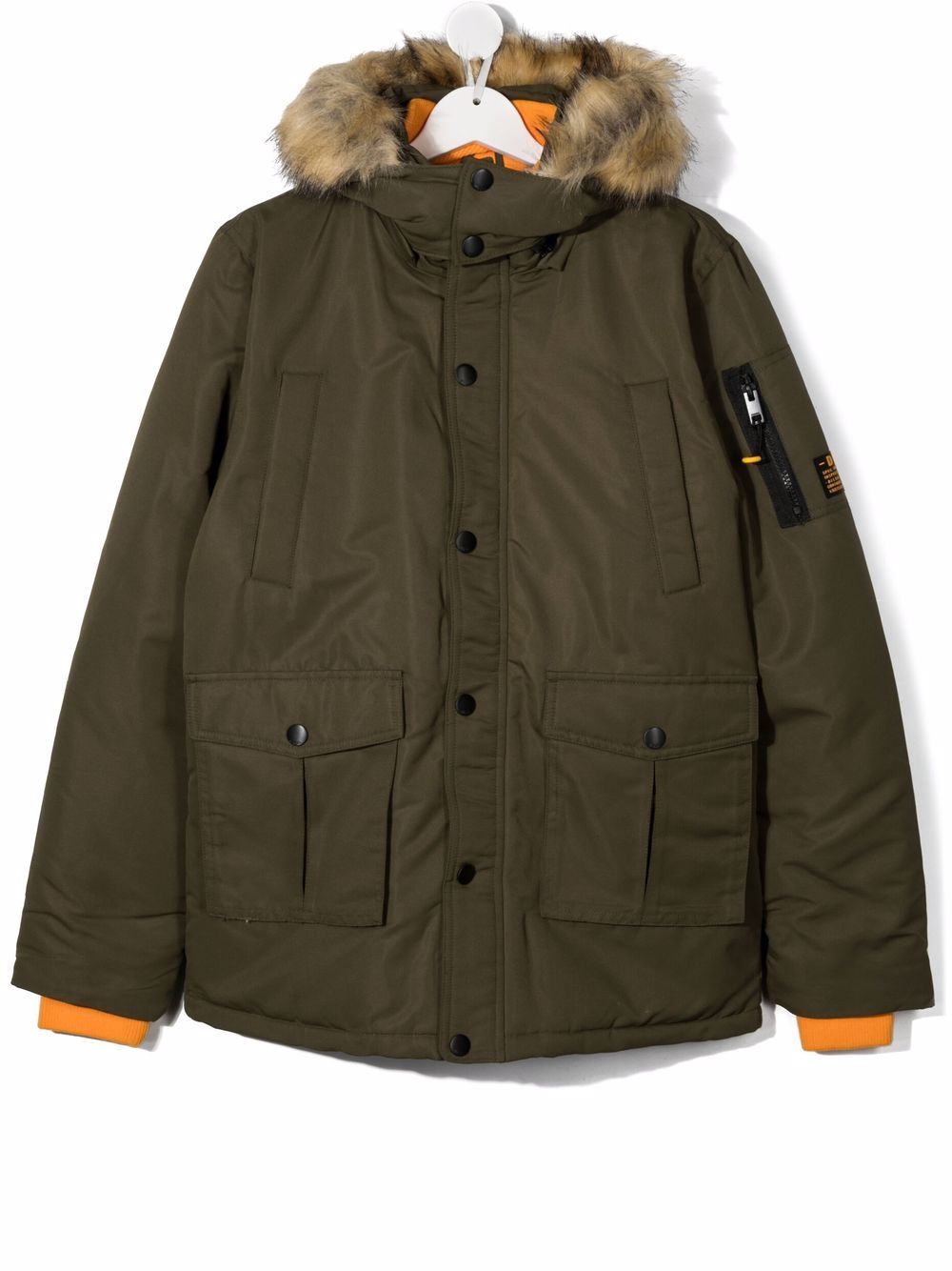 Diesel Kids Jberry Faux fur-trimmed Parka Jacket - Farfetch