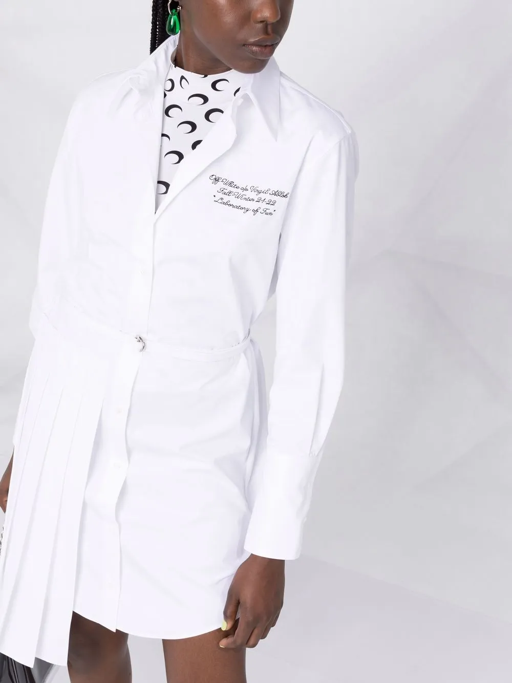 Off-White Popeline asymmetric shirt dress | Image 5