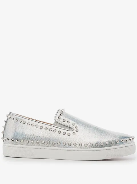 Christian Louboutin Pik spike-stud leather sneakers