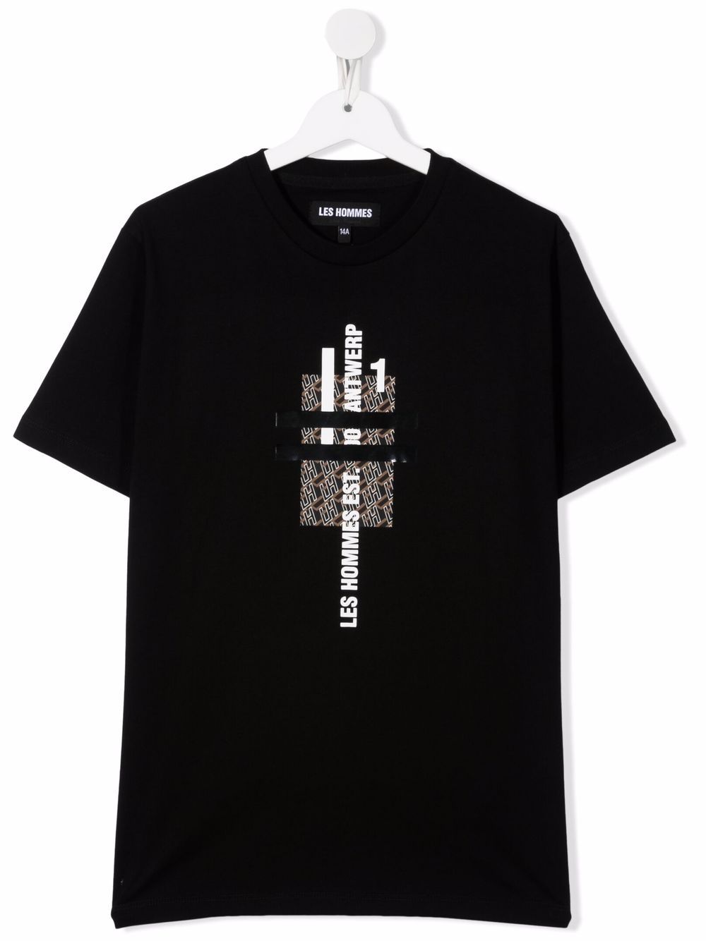 

LES HOMMES KIDS TEEN logo-print cotton T-shirt - Black