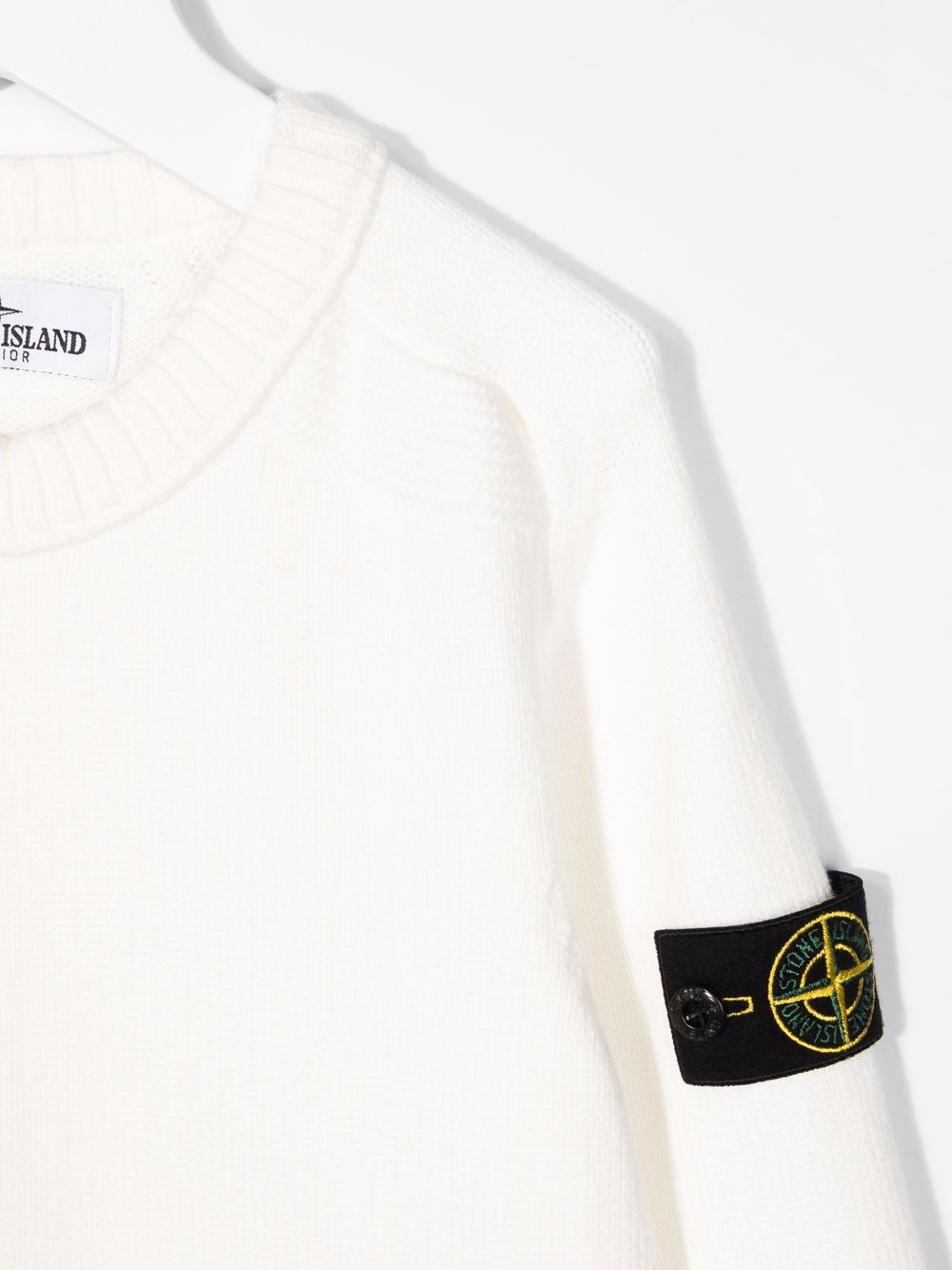 фото Stone island junior свитер с круглым вырезом и нашивкой-логотипом