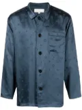 Fleur Du Mal jacquard silk pyjama top - Blue
