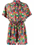 Valentino Garavani Optical print playsuit - Green