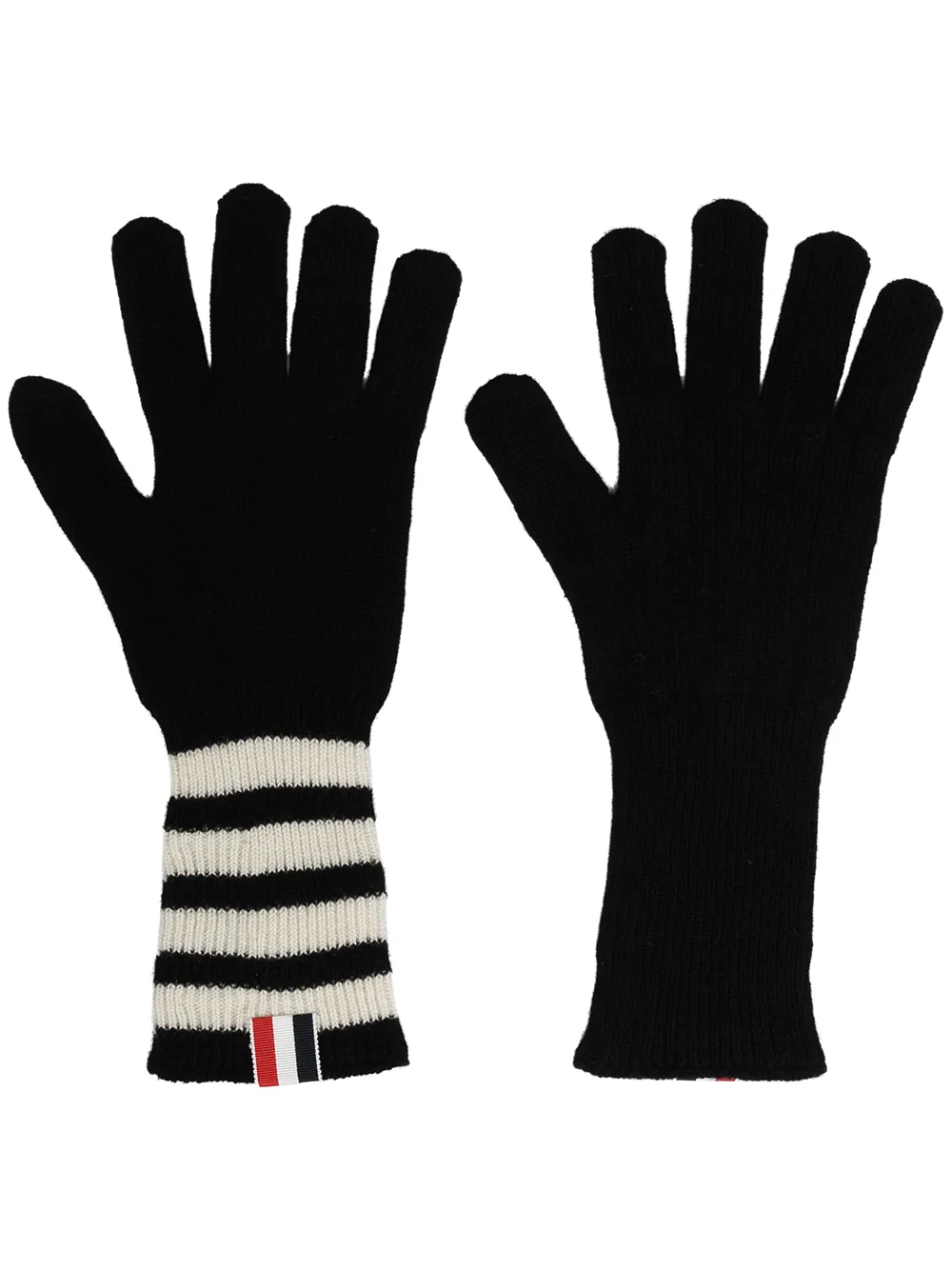 

Thom Browne 4 Bar cashmere gloves - Black