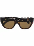 Versace Eyewear sculpted square sunglasses - Brown