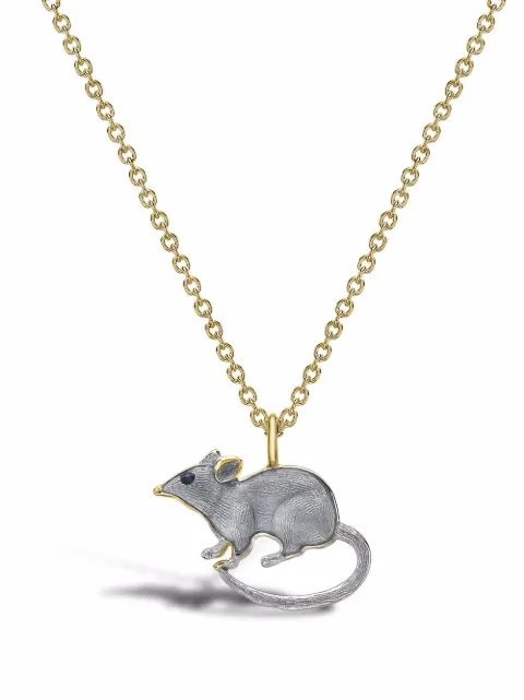 Pragnell 18kt yellow gold Zodiac rat pendant necklace