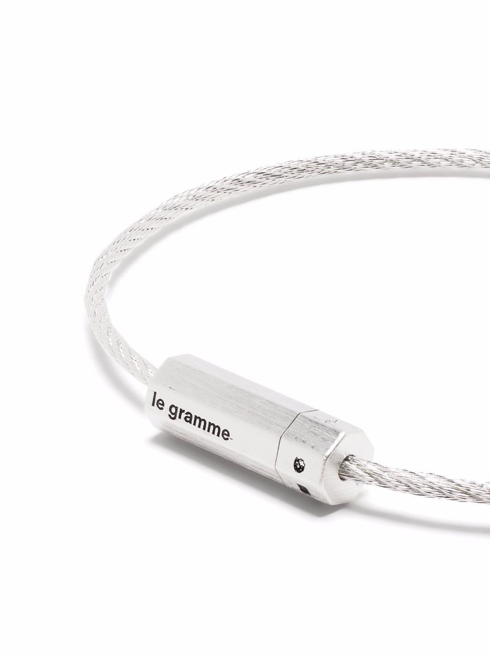 Shop Le Gramme 7g Brushed Octagon Cable Bracelet In Silber