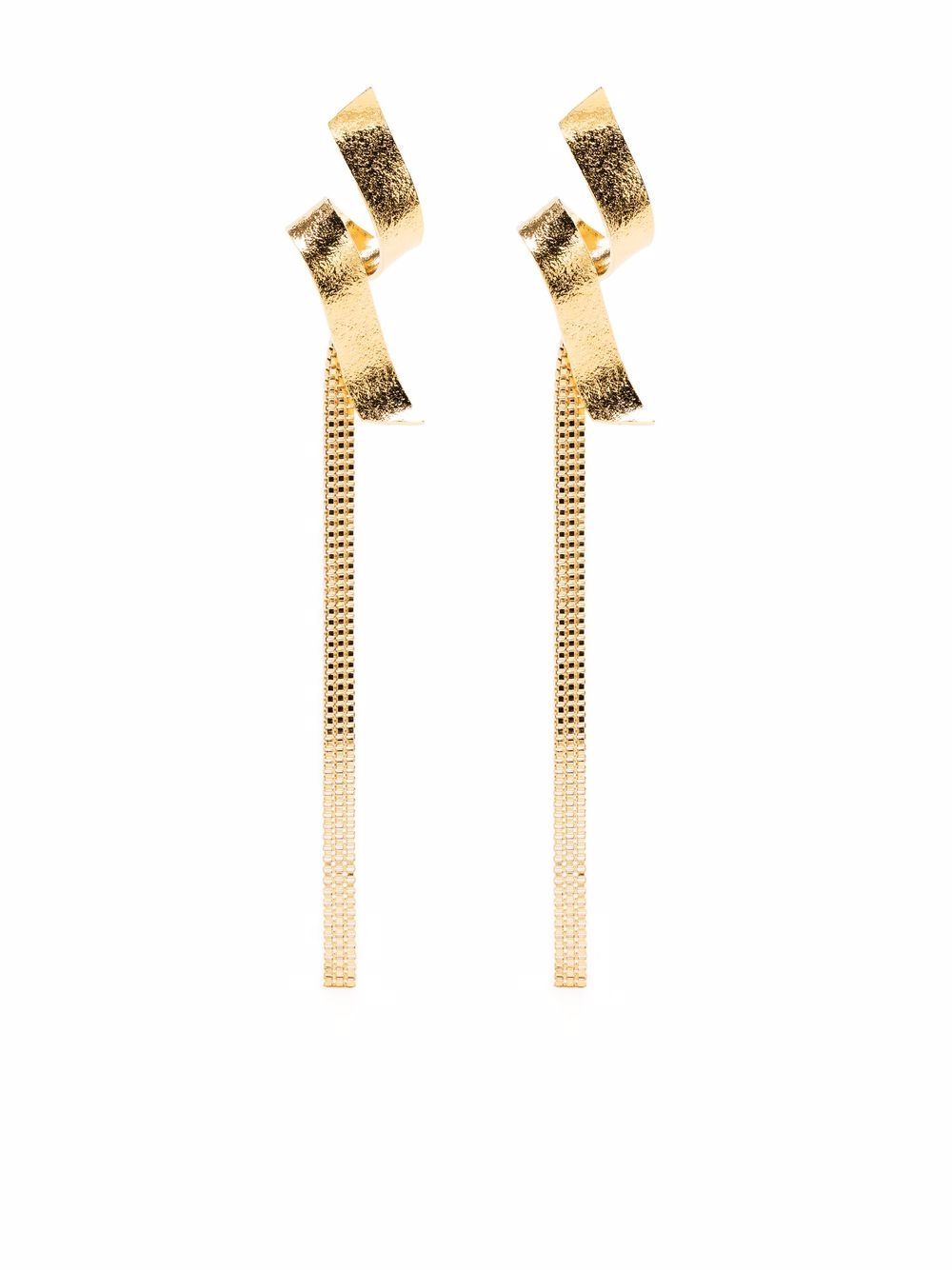 

Wouters & Hendrix Swirl chain-link earrings - Gold