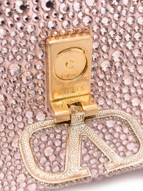 Valentino Garavani gem-embellished VSLING Mini Bag | Pink