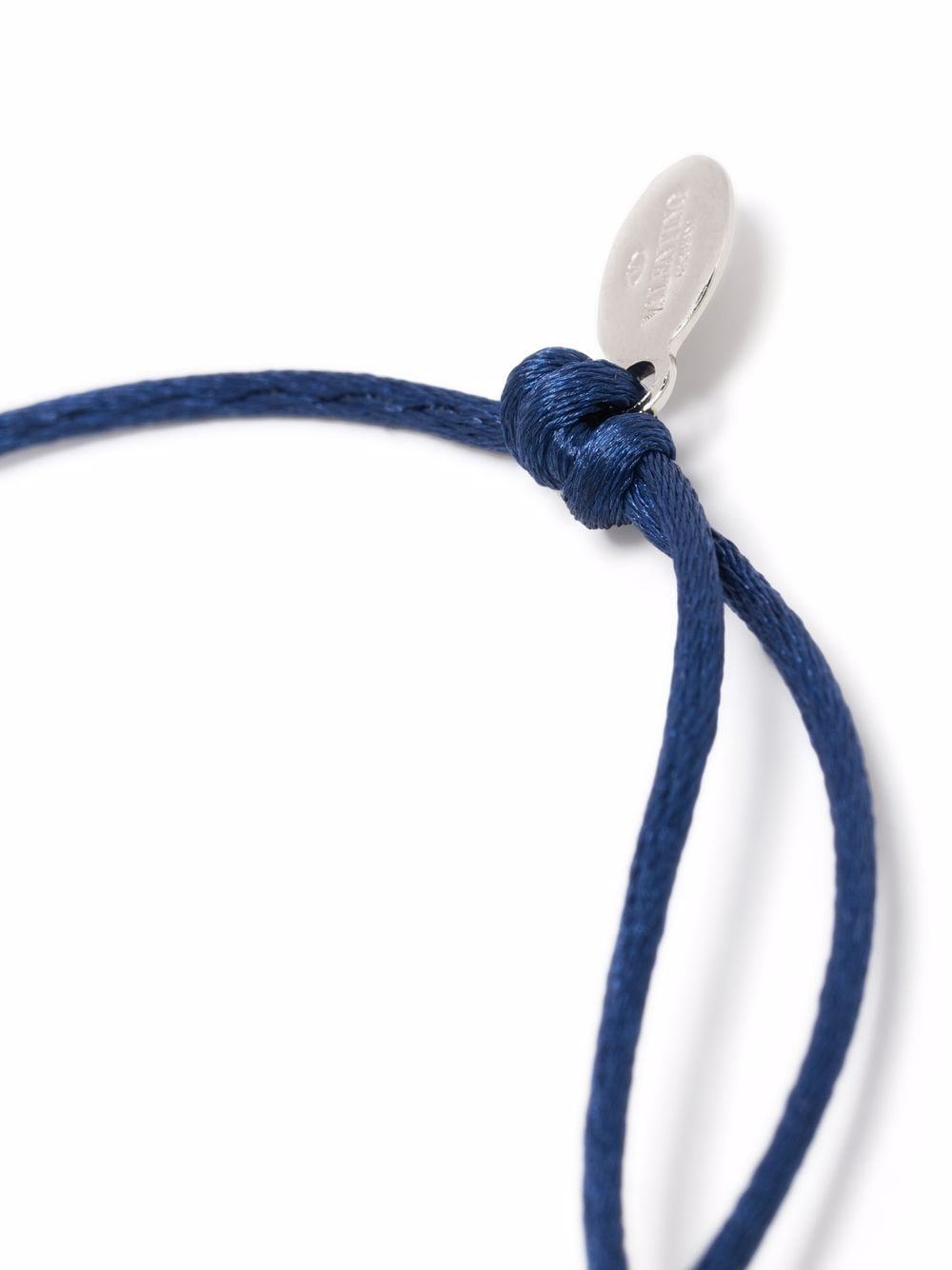 Shop Valentino Vlogo Drawstring Bracelet In Blau