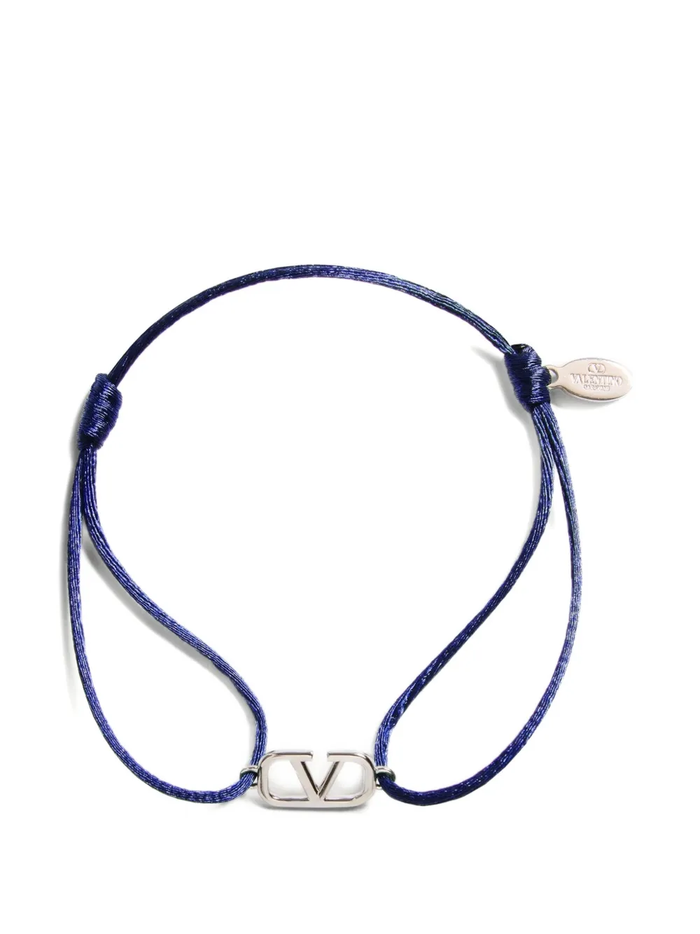 Valentino Garavani Vlogo Signature Cotton Bracelet | Blue | FARFETCH