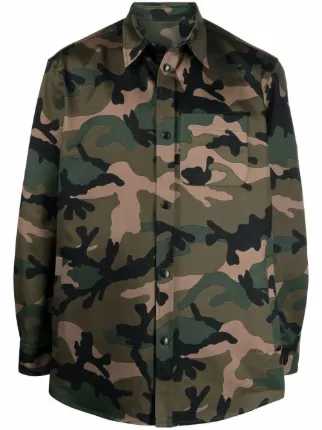 Valentino Garavani ヴァレンティノ カモフラージュ シャツジャケット