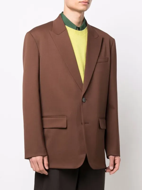 【関税&送料込み】Valentino Garavani Single-Breasted Blaze Valentino Garavani single-breasted Blazer | Brown | FARFETCH
