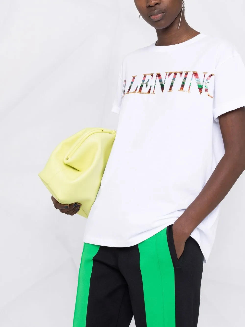 Valentino Garavani ヴァレンティノ スパンコール ロゴ Tシャツ - Farfetch