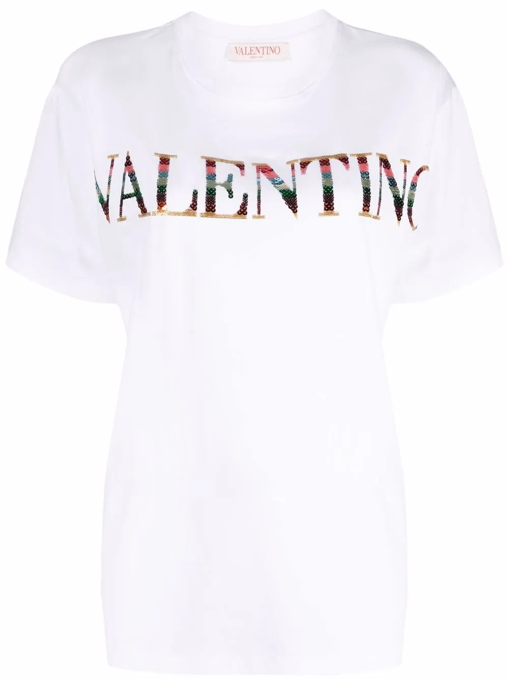 

Valentino sequin-logo T-shirt - White