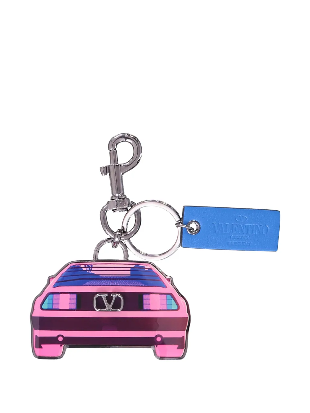 Valentino Garavani car-shape leather-tag keyring - Rosa