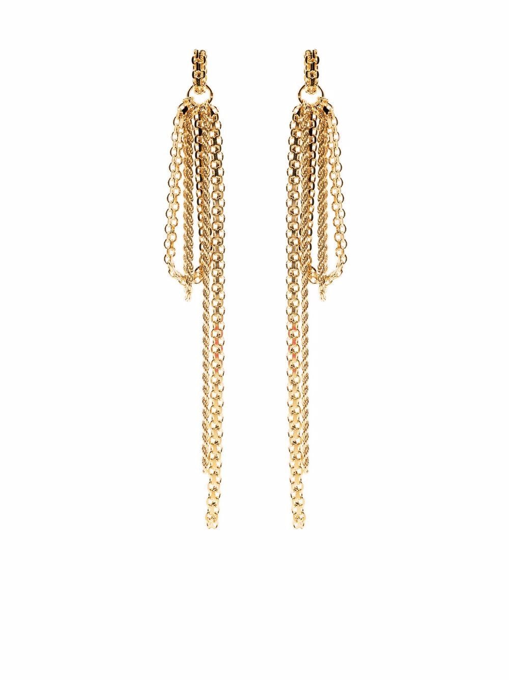 фото Wouters & hendrix serpentine folded chains earrings