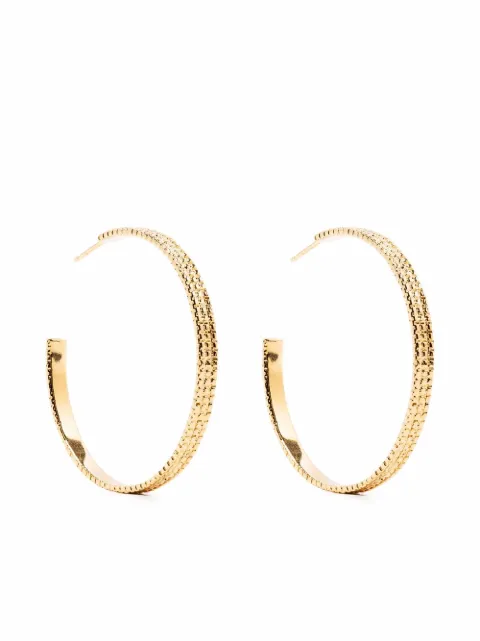 Wouters & Hendrix chain-texture hoop earrings