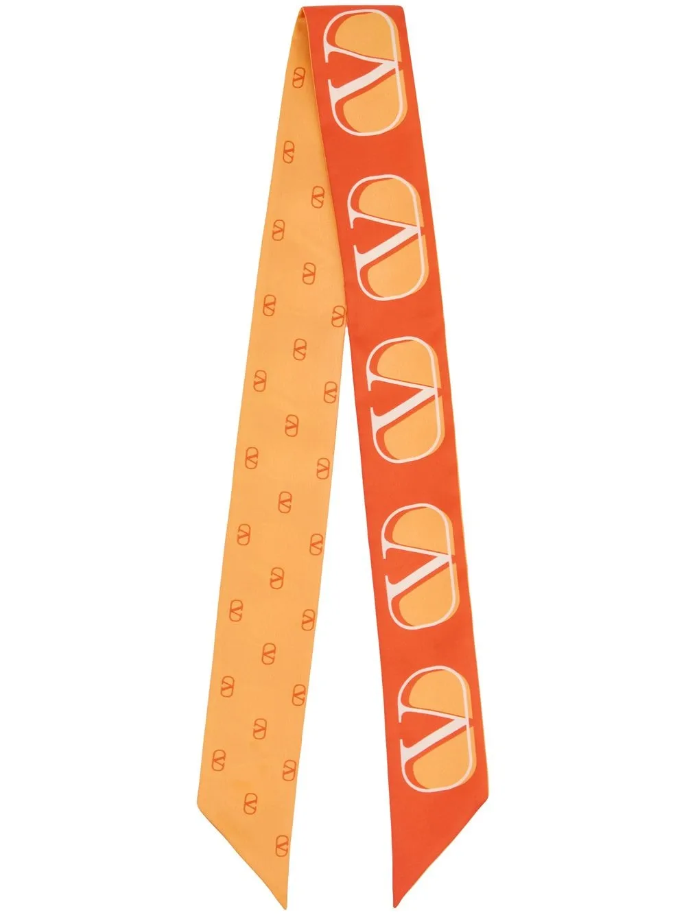 Valentino Garavani VLogo print silk scarf | Orange | Image 1