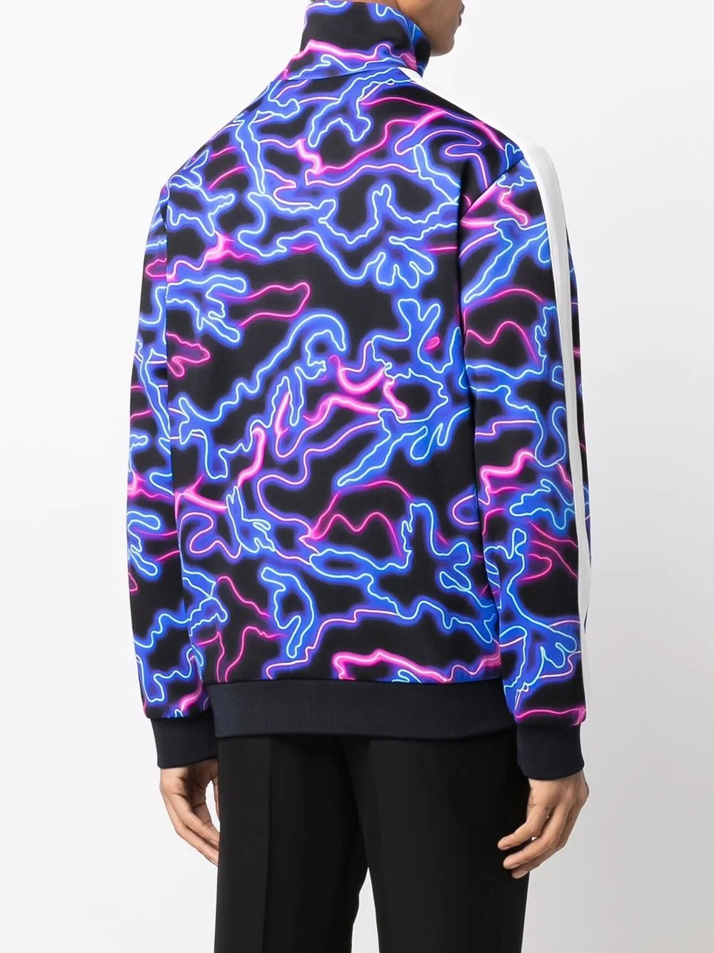 Shop Valentino Neon-print Track Jacket In Black