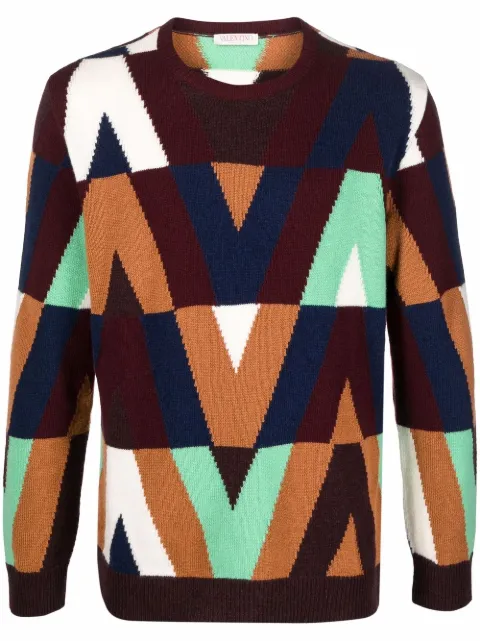 Valentino Garavani logo-intarsia jumper
