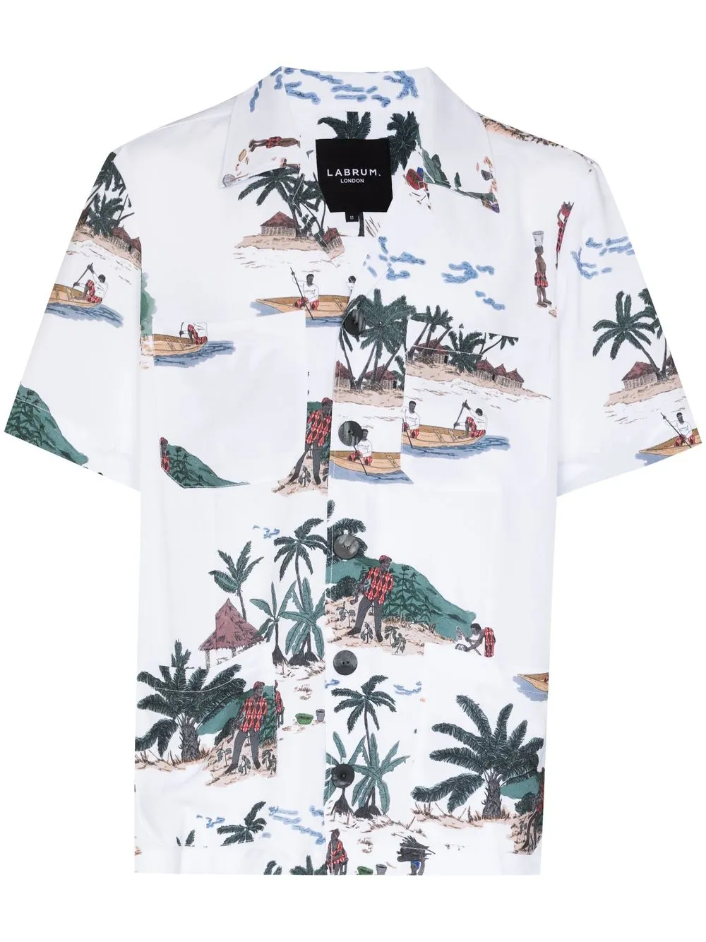 

Labrum London camisa con estampado Freetown - Blanco