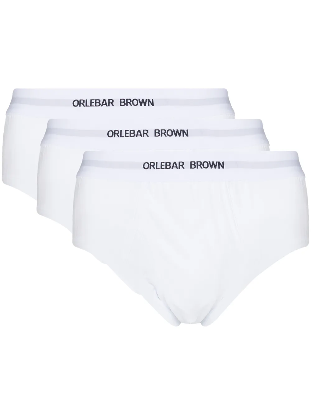 

Orlebar Brown logo-waistband pack of three briefs - White