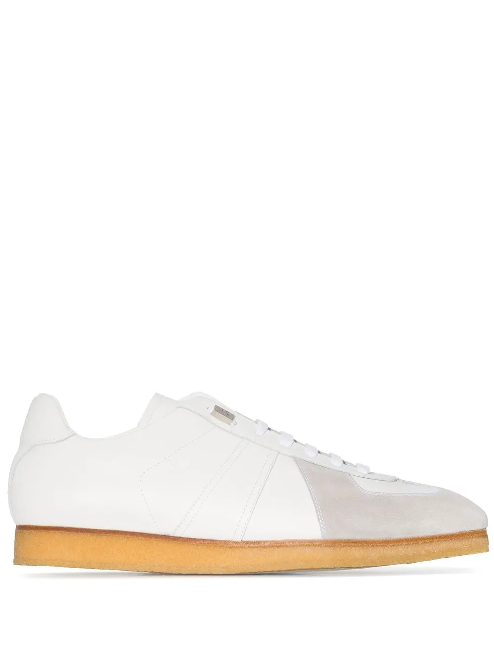 

NEW STANDARD Squared panelled low-top sneakers - White