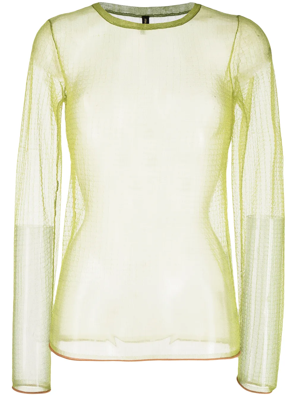 

Muller Of Yoshiokubo Lattice sheer-knit top - Green