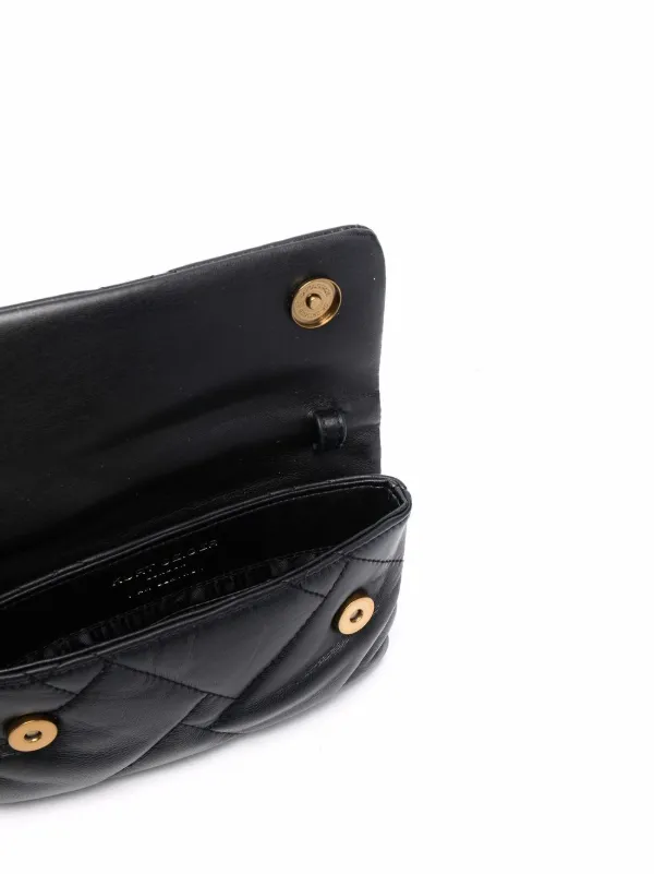 quilted leather clutch bag