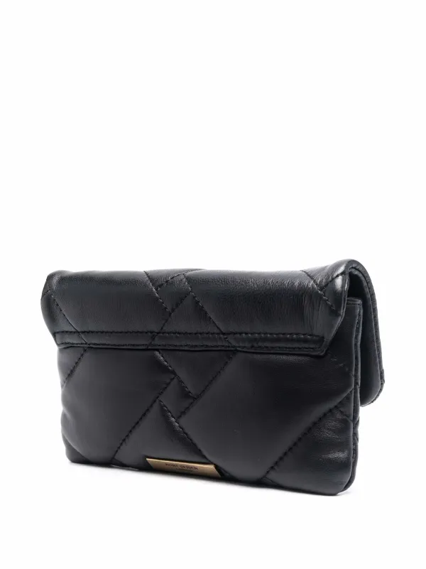quilted leather clutch bag