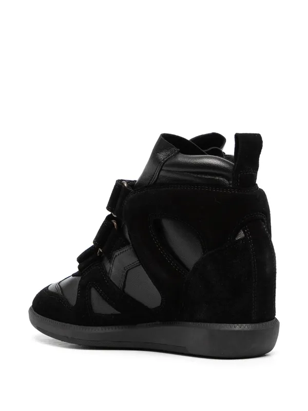 Shop Isabel Marant Buckee touch-strap wedge sneakers with Express Delivery  - FARFETCH