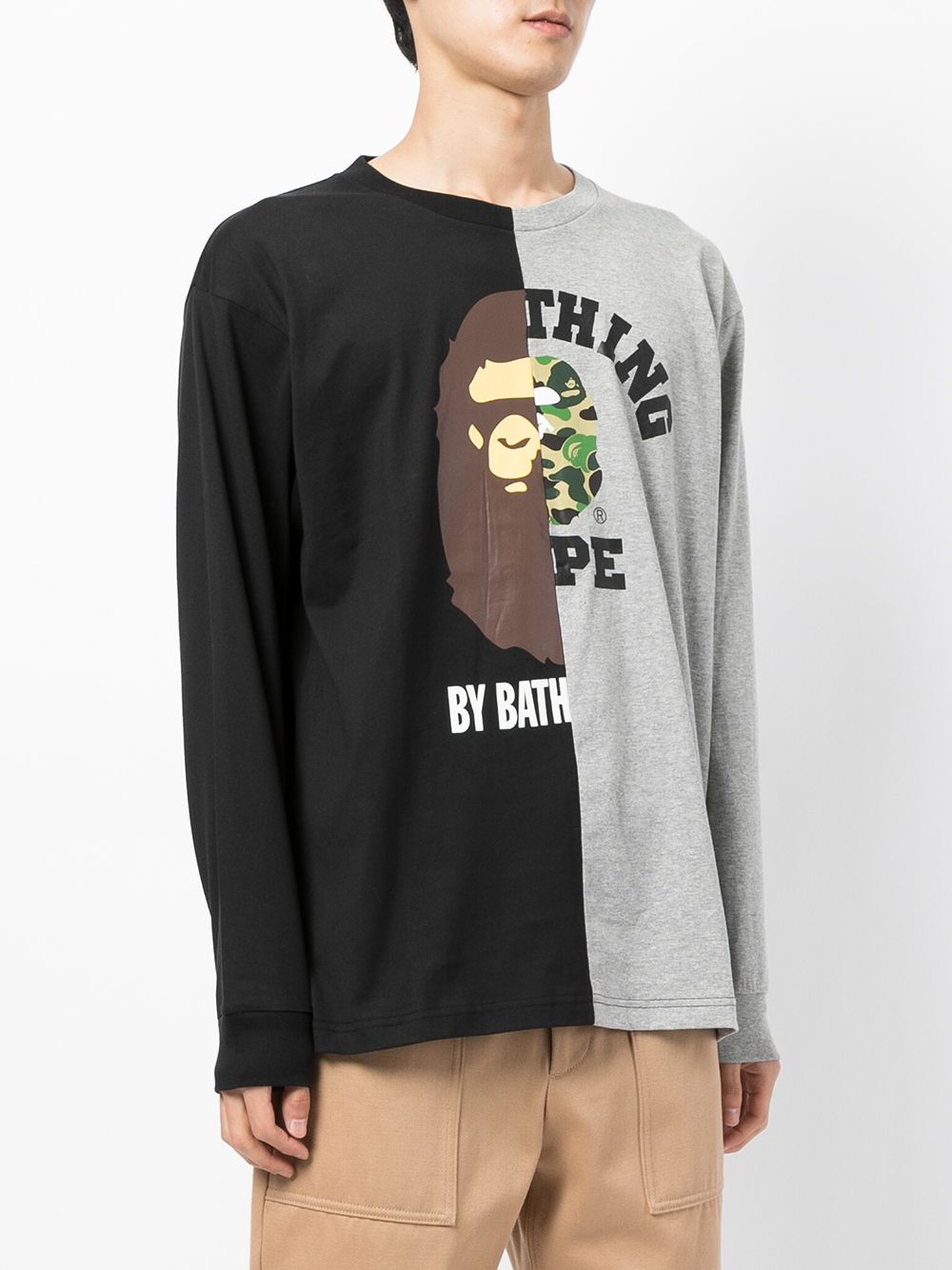 фото A bathing ape® футболка в технике пэчворк