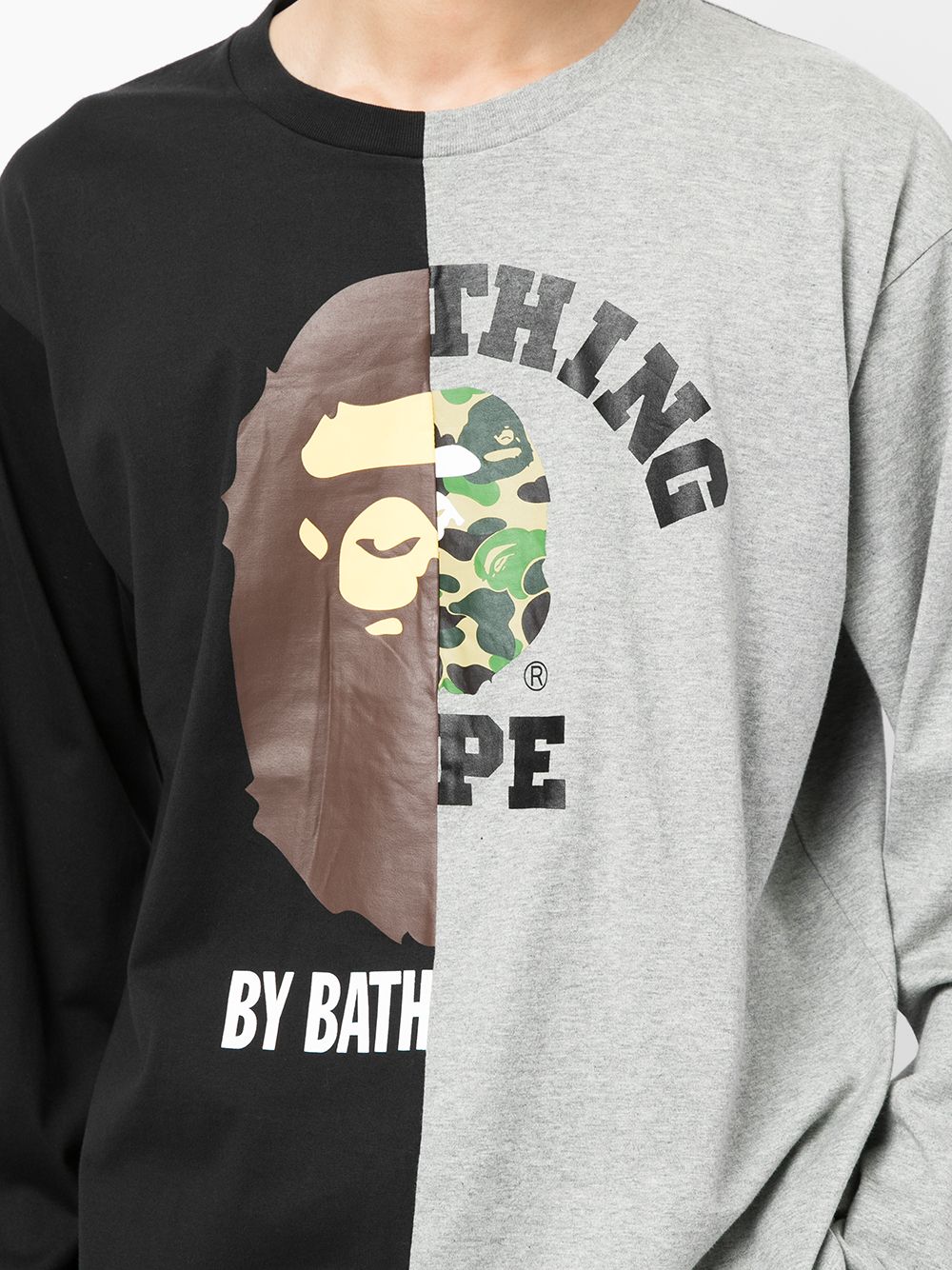 фото A bathing ape® футболка в технике пэчворк