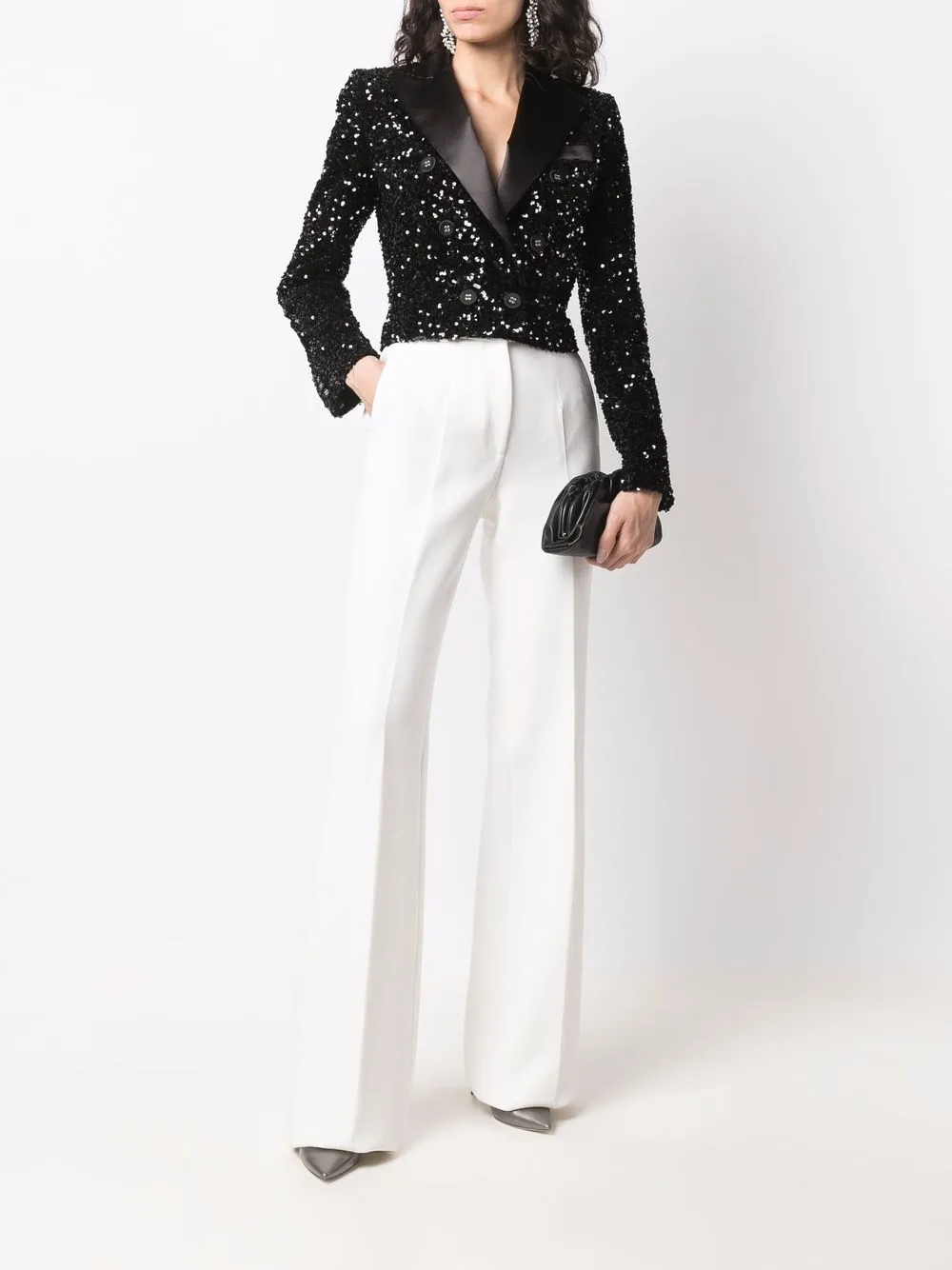 фото Elie saab креповые брюки широкого кроя