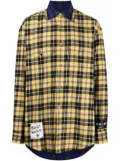 COOL T.M plaid-check print shirt - Yellow