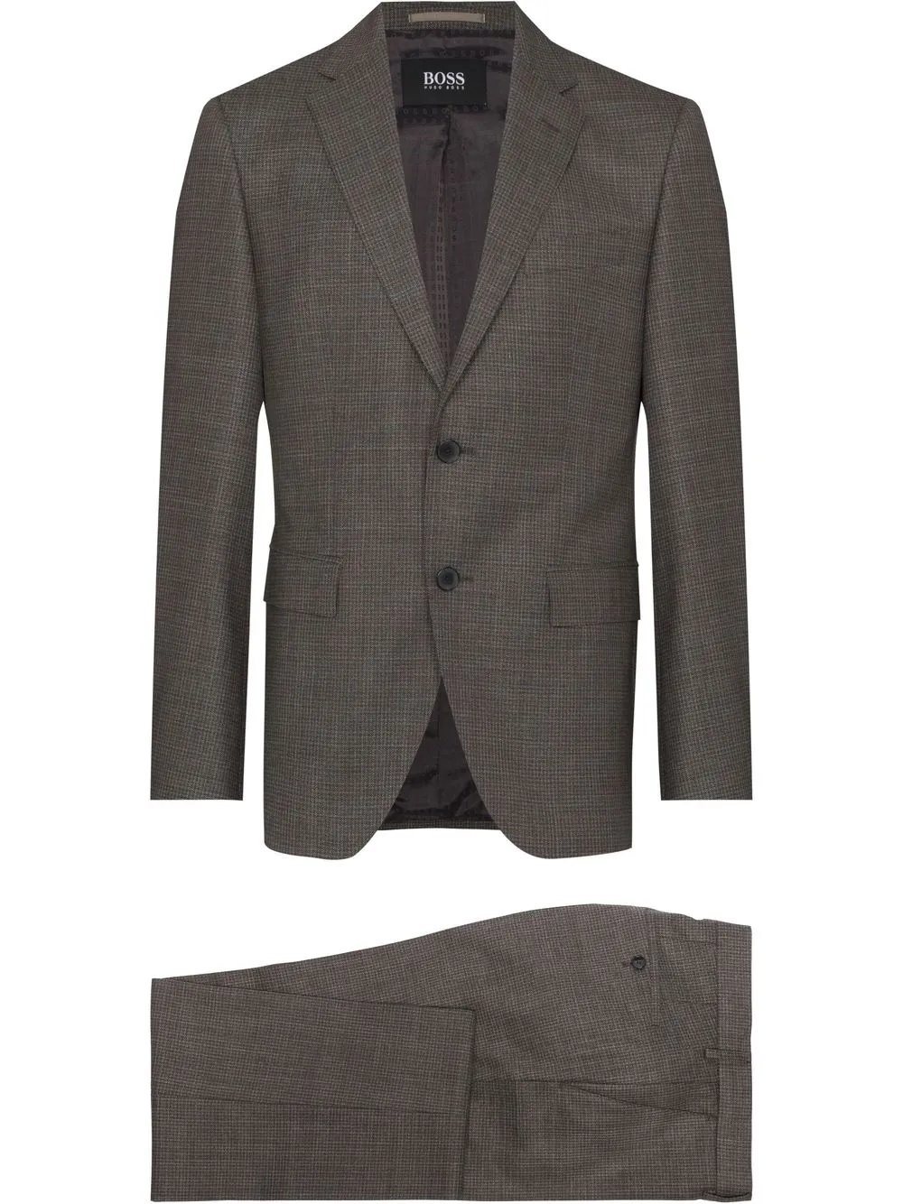 

BOSS Jeckson single-breasted two-piece suit - Brown