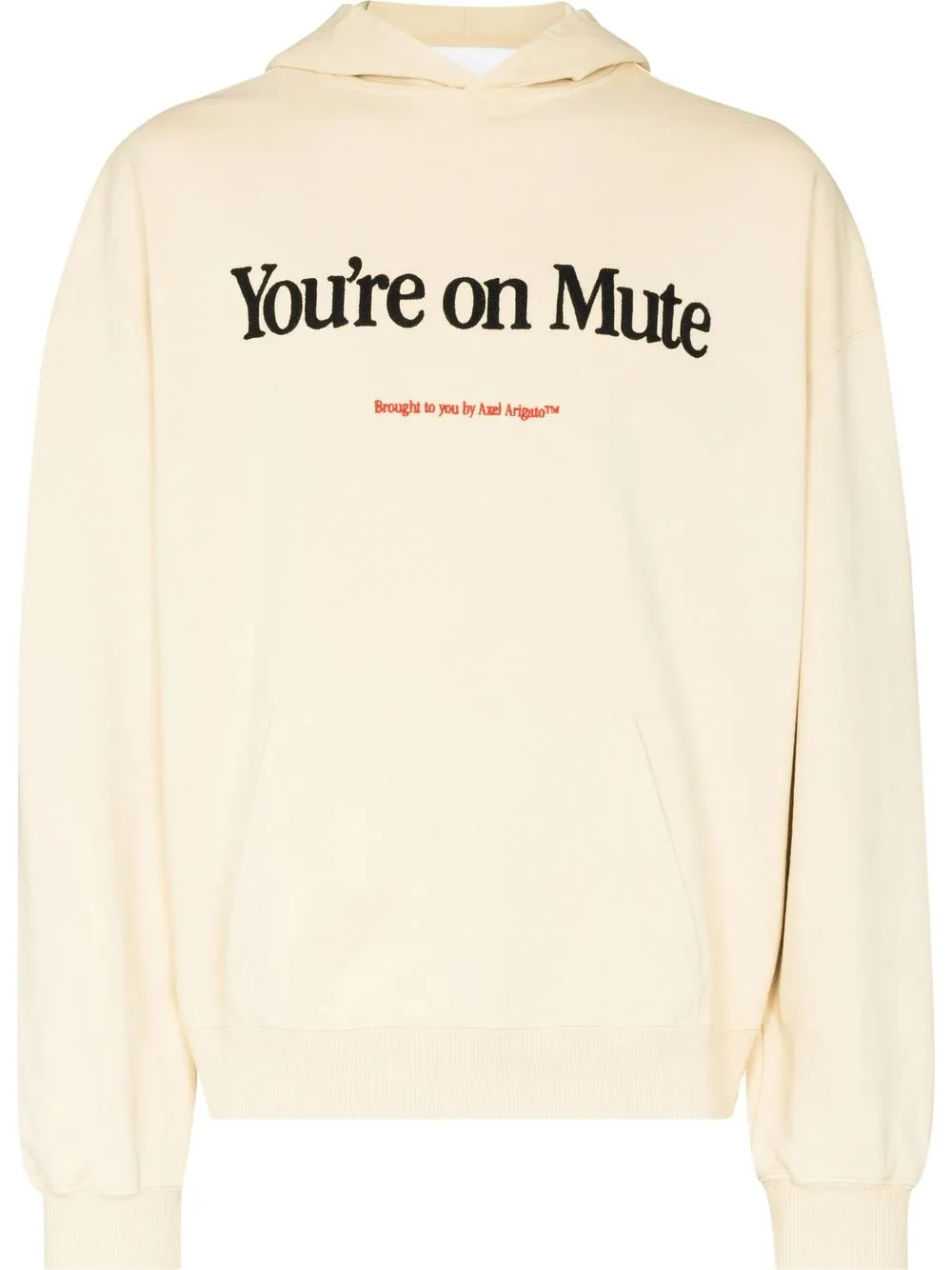 

Axel Arigato slogan-print organic cotton hoodie - Yellow