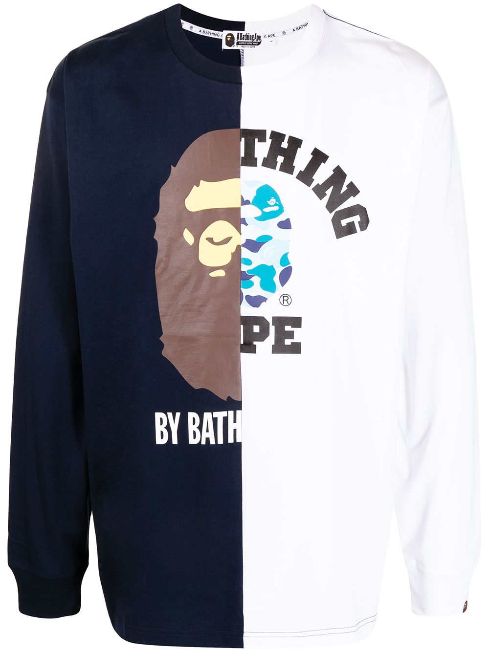 фото A bathing ape® футболка в технике пэчворк