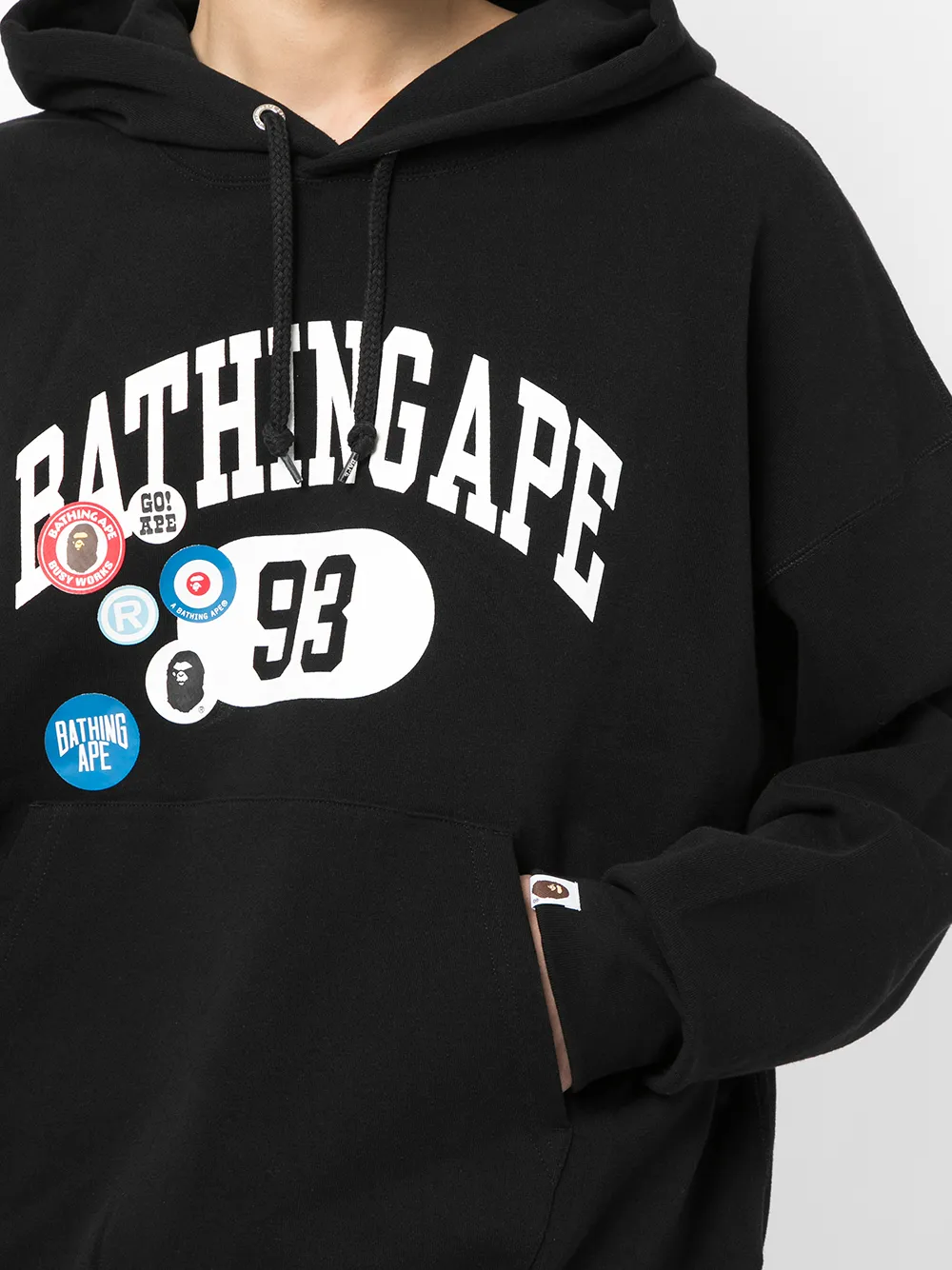 фото A bathing ape® худи с нашивкой-логотипом